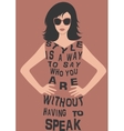 woman in dress from quote vector image vector image