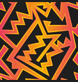 fire geometric seamless pattern vector image vector image