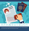 flat travel elements concept vector image