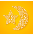 openwork moon and star vector image