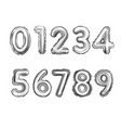 realistic balloon numbers vector image vector image
