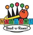 retro bowling alley logos vector image vector image