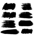 set brush strokescollection brush vector image vector image