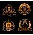 set of vintage gold badge logo and design vector image