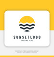 sunset logo design inspiration vector image vector image