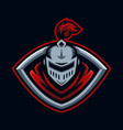 knight e-sport logo design template vector image vector image