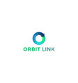 letter o 3d blue colour creative arrow logo vector image