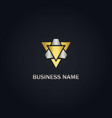 triangle technology gold logo vector image vector image