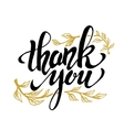 thank you hand drawn lettering isolated on white vector image