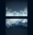 clouds and smoke on blue transparent vector image