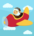 cute sheep aviator flying vector image