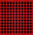 lumberjack plaid pattern in red and black vector image
