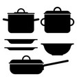 pot silhouettes vector image