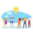 innovative technologies robot presenting business vector image