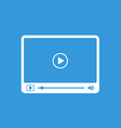 interface of simple video player with icons vector image