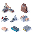 isometric industrial buildings vector image vector image
