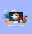 messaging service flat concept with gradients vector image