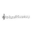 music note sheet musical melody isolated element vector image vector image