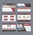 presentation templates set vector image