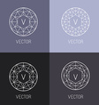 set of abstract jewelry logo design templates vector image