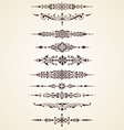 vintage decorative ornaments text dividers set vector image