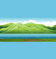 a mountain nature landscape vector image