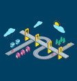 colorful 3d isometric city vector image