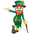 leprechaun presenting vector image