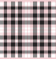 pink plaid tartan checkered seamless pattern vector image
