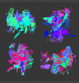 abstract glitch design elements set vector image