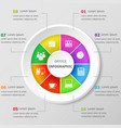 infographic design template with office icons vector image