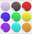 round paper sticker template vector image vector image