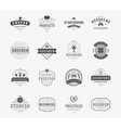 vintage logos design templates set vector image