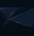 abstract polygonal pattern luxury blue and gold vector image