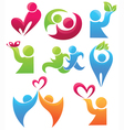 collection of loves and lives logos vector image vector image
