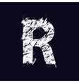 grunge letter r vector image vector image