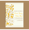 wedding vintage invitation with floral elements vector image