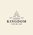 luxury hipster kingdom lines logo design vector image vector image