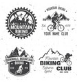 set of mountain biking clubs vector image
