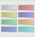 set sticky note or office paper sheet vector image vector image