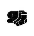 socks and blanket black glyph icon vector image vector image