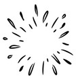 starburst sunburst hand drawn design element vector image