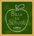 back to school background with text and apple vector image