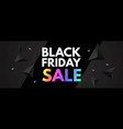 black friday sale poster template super offer 3d vector image
