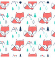 fox seamless pattern print design with slogan vector image