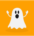 ghosts in a white sheet costume halloween vector image