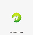 horse circle template vector image