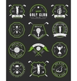 set of logos and icons golf clubs vector image vector image