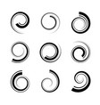 spiral design elements vector image vector image