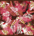 tropical floral seamless palm trees pattern vector image
